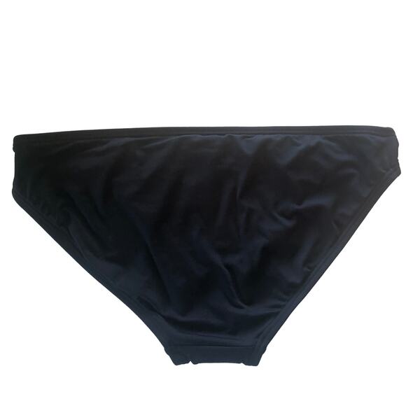 MICHAEL KORS Retail $50 Black Classic Swim Bikini Contemporary Bottoms Size L - Picture 2 of 2
